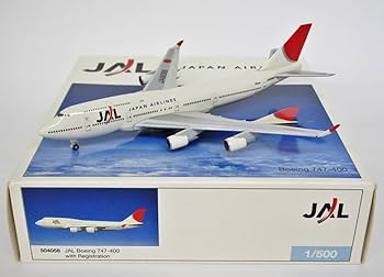 Amazon.co.jp: 品 herpa 1/500 ボーイング747-400 B747-400 JAL 日本