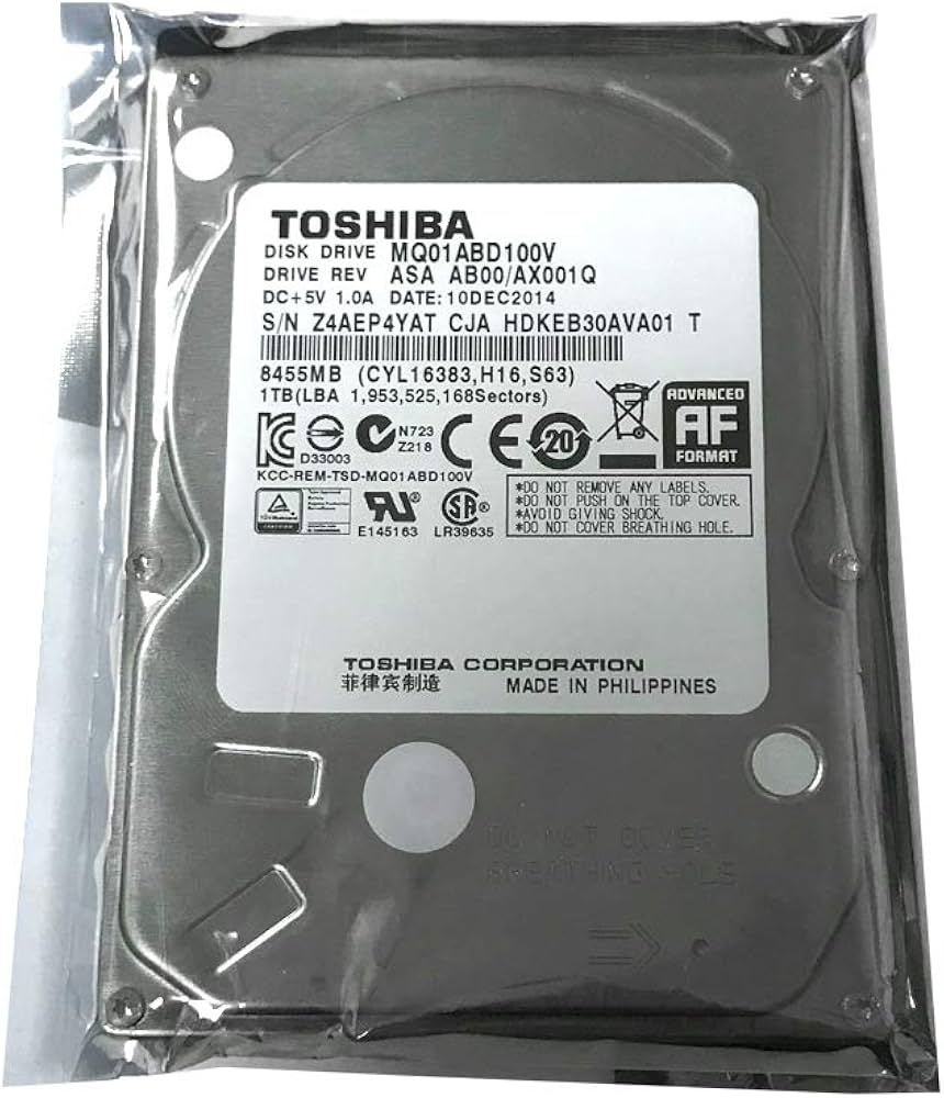 Amazon.com: Toshiba 1TB 5400RPM 8MB Cache SATA 3.0Gb/s 2.5 inch
