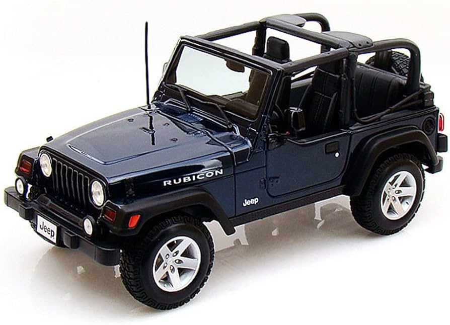 Amazon.com: Maisto Jeep Wrangler Rubicon, Blue 31663-1/18 Scale