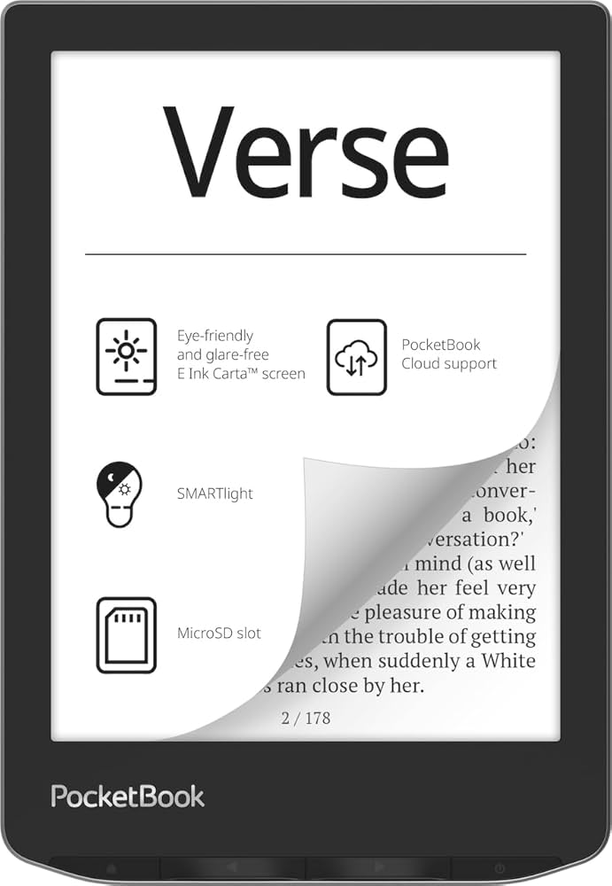 Amazon.com: PocketBook Verse E-Readers | Eye-Friendly 6'' E-Ink