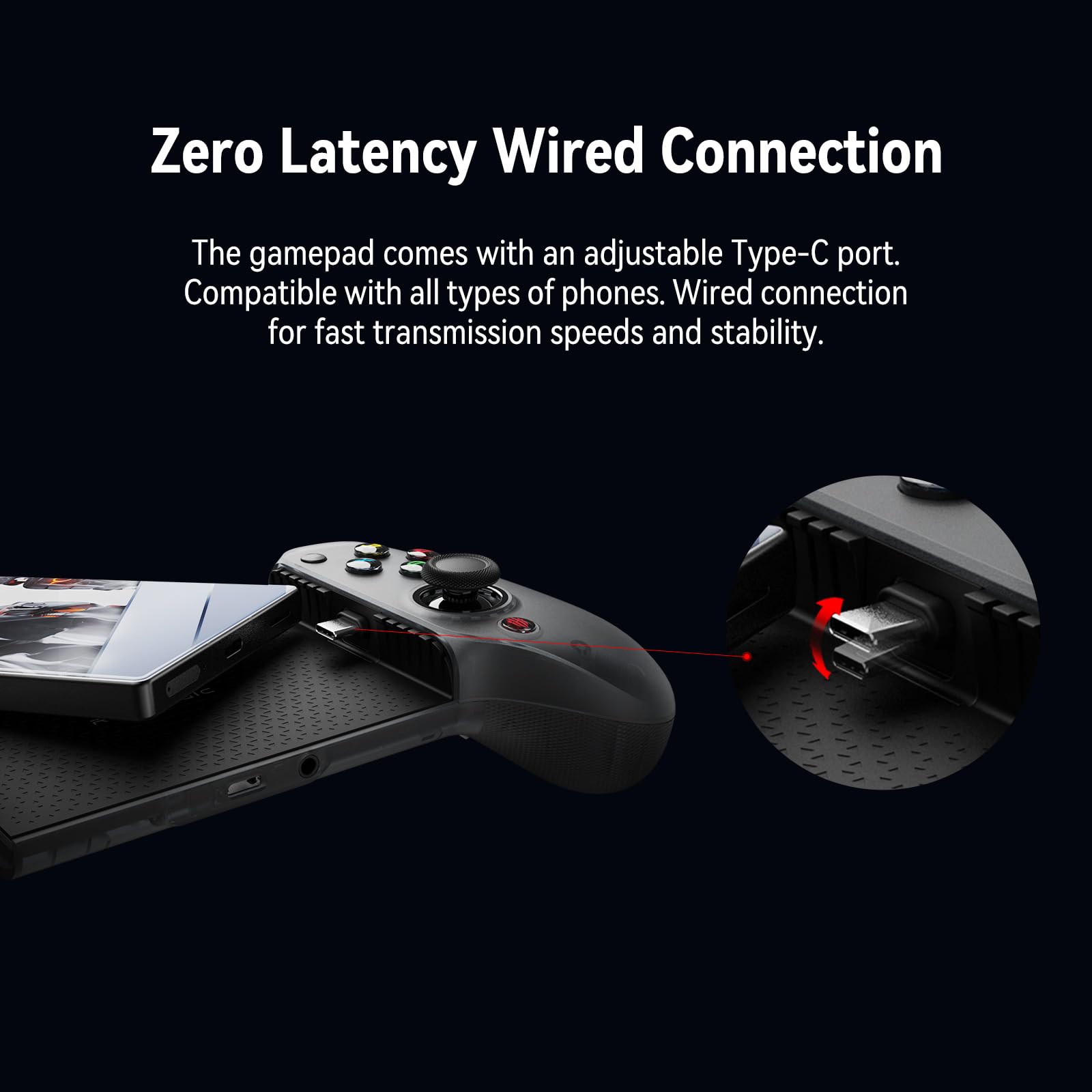 New Redmagic Shadow Blade Gamepad 2 Black Textured Soft Rubber