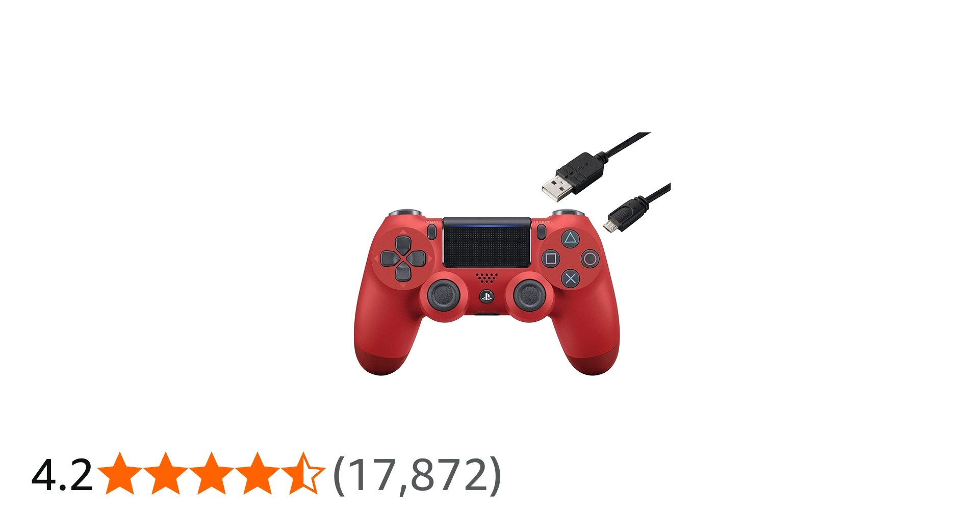 Amazon | 【純正品】ワイヤレスコントローラー (DUALSHOCK 4) マグマ