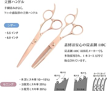 Amazon.co.jp: 【PF】DEEDS GTZ ピンクゴールド チタン シザー(6.0