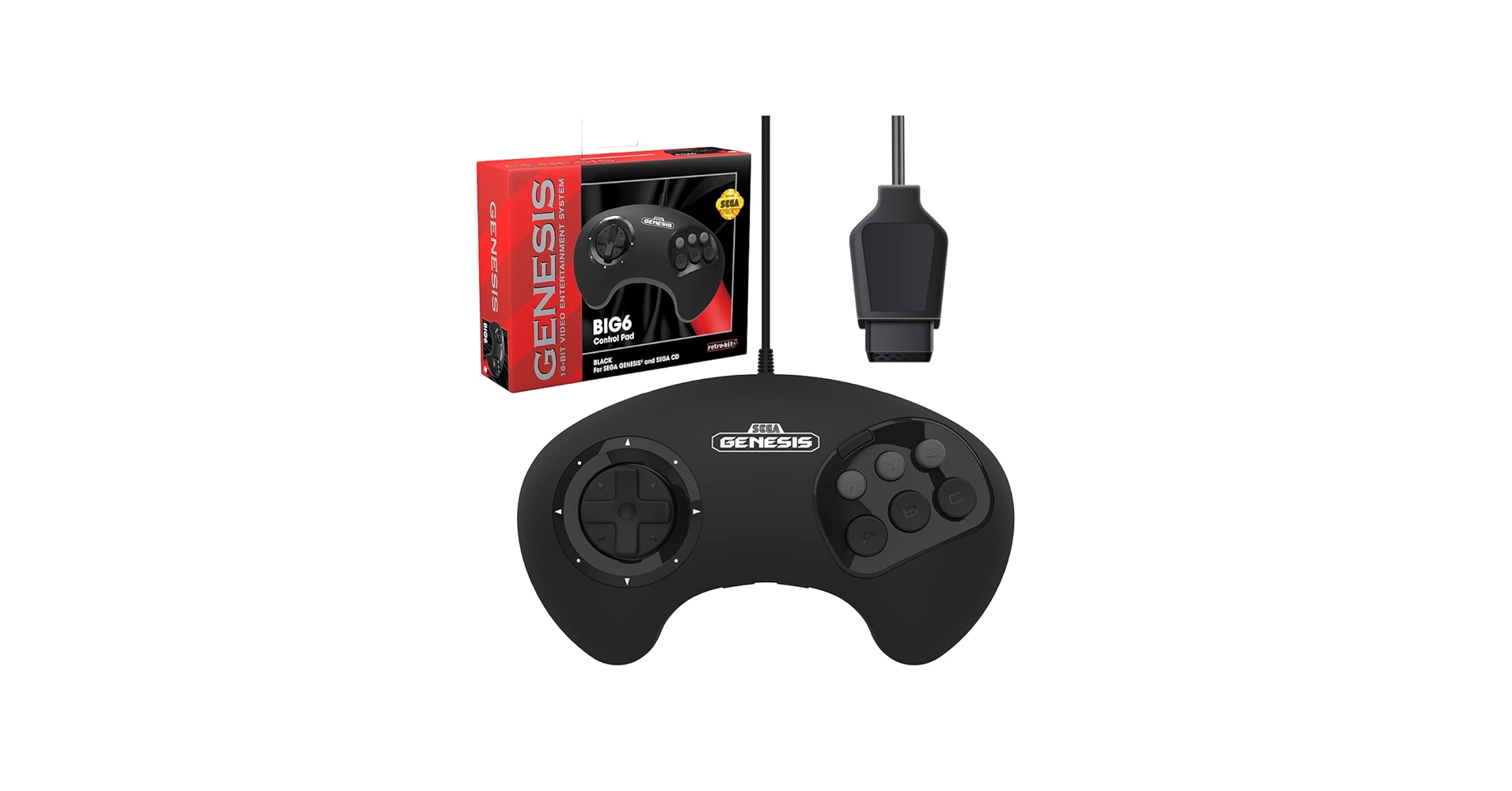 Amazon.com: Retro-Bit BIG6 Controller Pad for SEGA Genesis