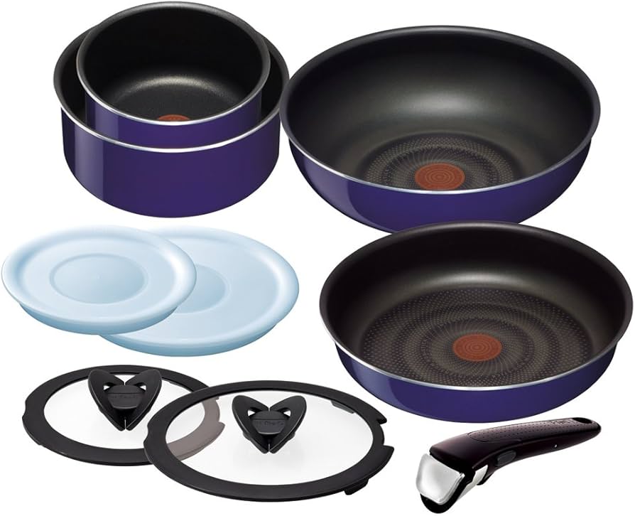 Amazon.co.jp: ティファール 鍋 フライパン 9点 セット 着脱式取っ手