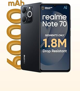 realme Note 70 Obsidian Black 4GB RAM 128GB - Middle East Version