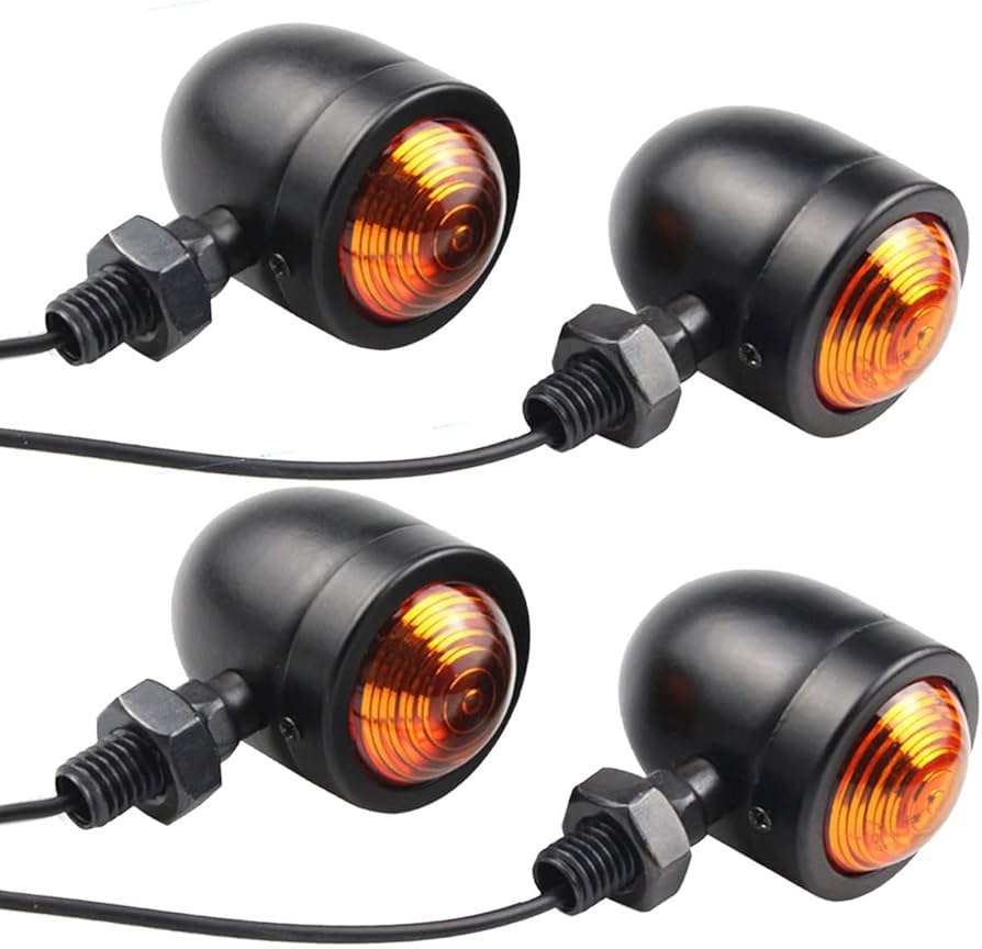 Amazon.co.jp: TaJiMy Motorcycle Turn Signals Cannonball Type Set