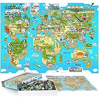 Amazon | bopster 世界地図 1000ピース ジグソーパズル 大人と子供向け