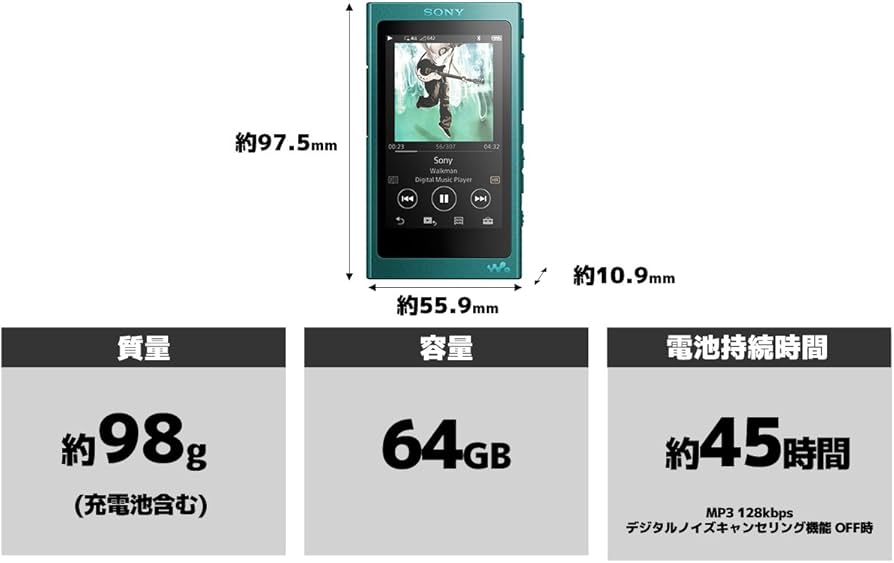 Amazon.co.jp: ソニー ウォークマン Aシリーズ 64GB NW-A37HN