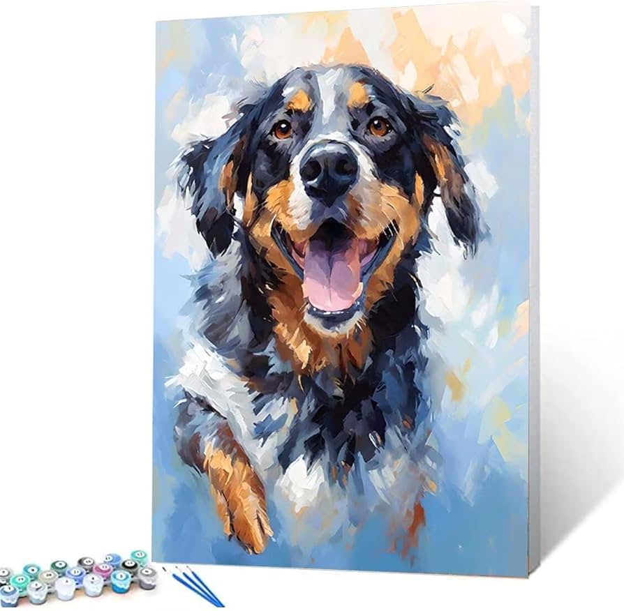 Amazon.co.jp: 数字による絵画 動物 犬 りえ大人のためのアクリル