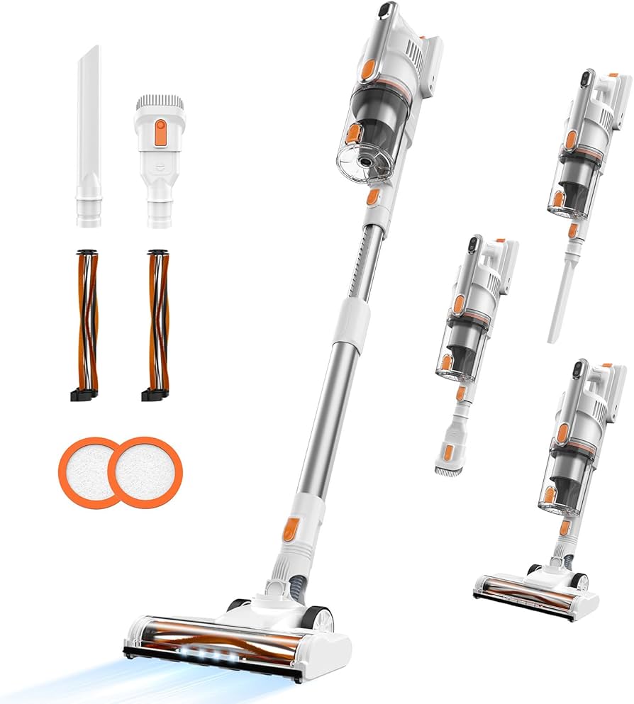 Amazon | 掃除機 コードレス 【新登場!自立式&サイクロン&42000pa強力