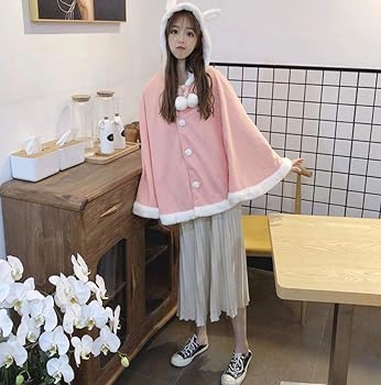 Amazon | [Bestmood] レディース ポンチョコート フード付き ゆったり