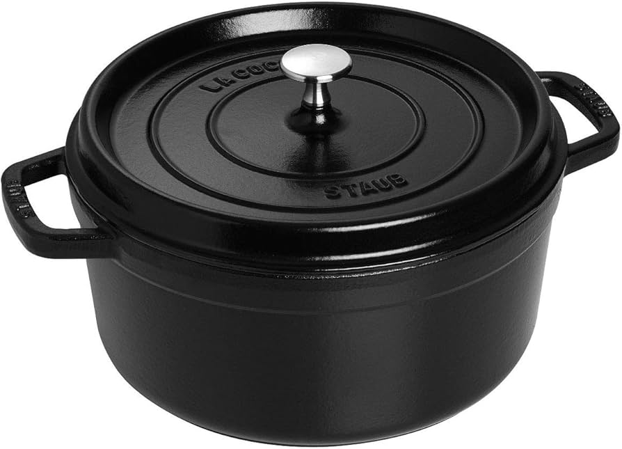 Amazon.com: Staub Round Dutch Oven 4-Quart Matte Black : Arts