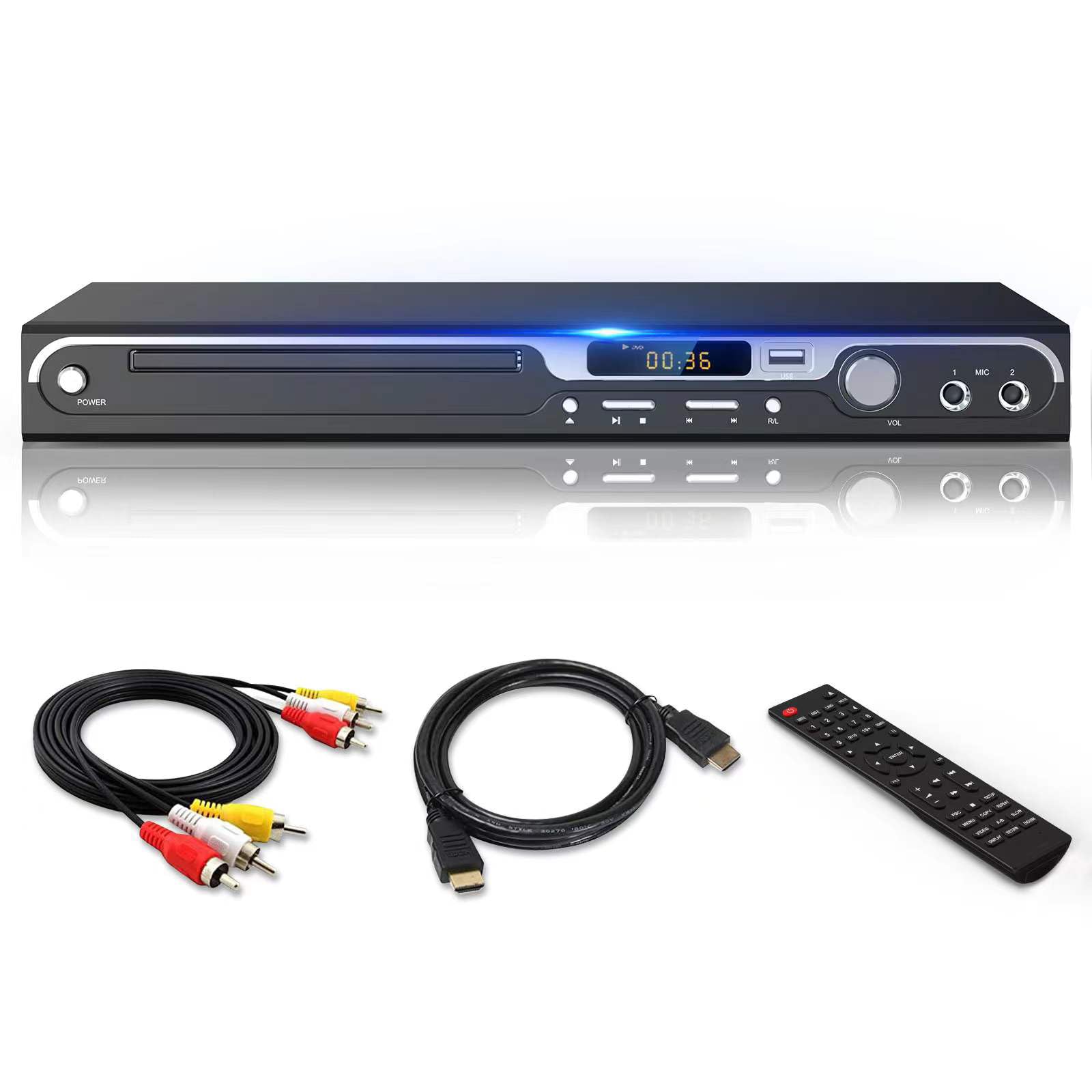SHIWAKOTO DVD Players for TV with 1080P HDMI, CD Player for Home