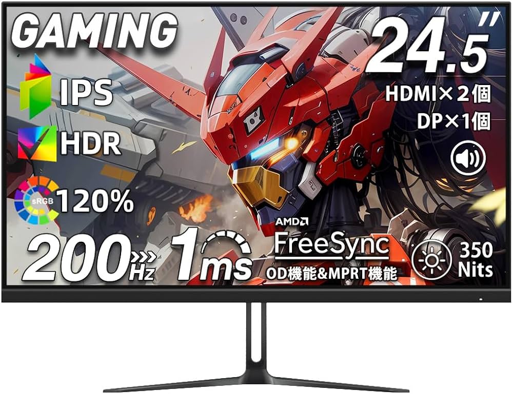Amazon.co.jp: cocopar モニター 24.5インチ ゲーミングモニター 200Hz