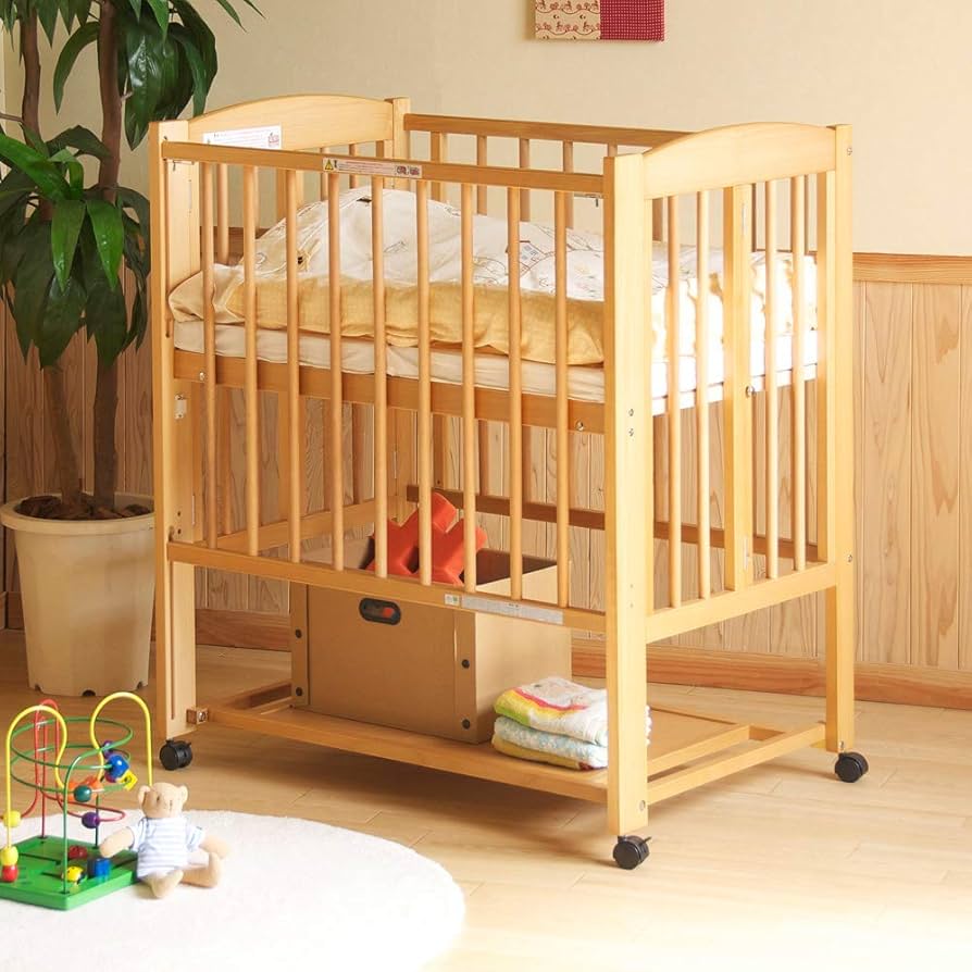 Amazon.co.jp: 日本製ベビーベッド「ミニ ワンタッチハイベッド プチ