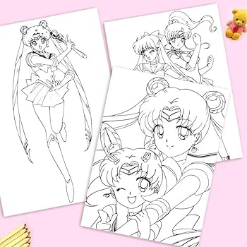 Amazon.co.jp: 手描き本美少女戦士セーラームーン 子供 塗り絵 ぬりえ