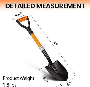 Amazon.co.jp: 掘り用シャベル 28インチ Dハンドル付き小型ラウンド
