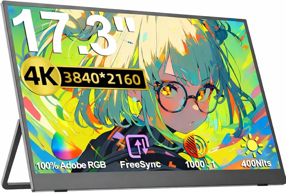 Amazon.co.jp: UPERFECT モバイルモニター 17.3インチ 4K QLED 3840