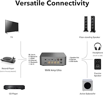 Amazon.com: WiiM Amp Ultra with Voice Remote 2 | 100W Streaming