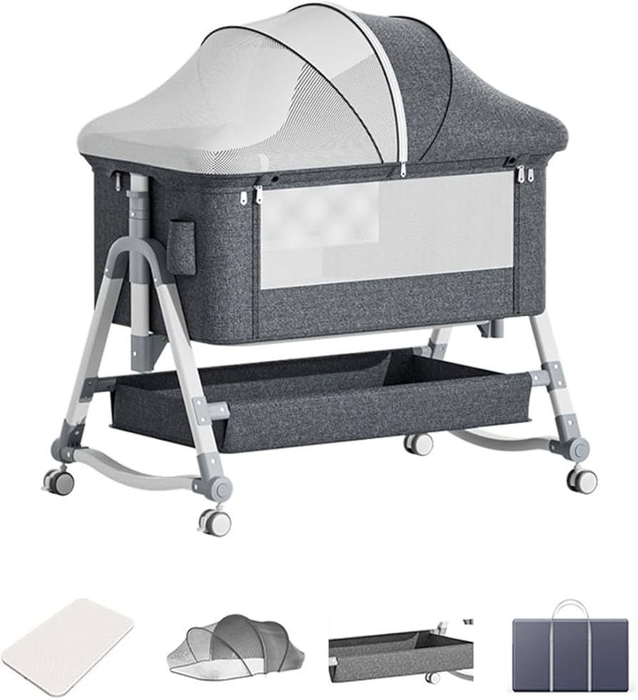 Amazon.co.jp: ZOOBLY ベビーベッド 折りたたみ 添い寝ベッド ミニ 5