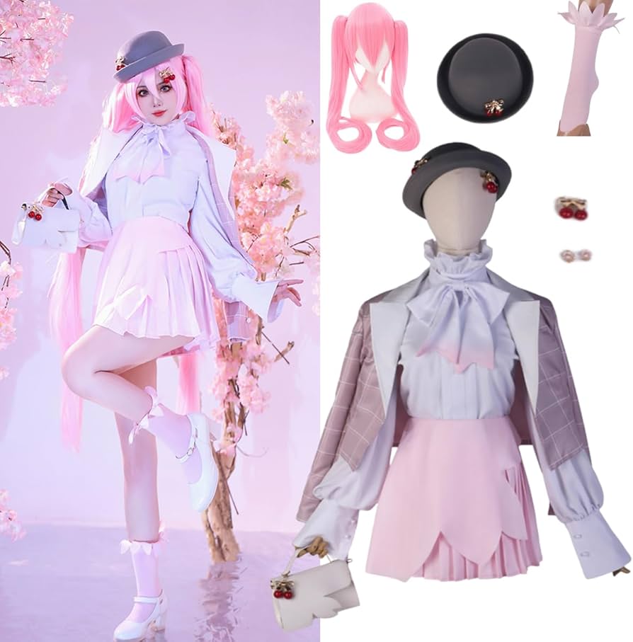 Amazon.co.jp: [YAYANA]初音ミク風コスプレ 桜ミクコスプレ衣装