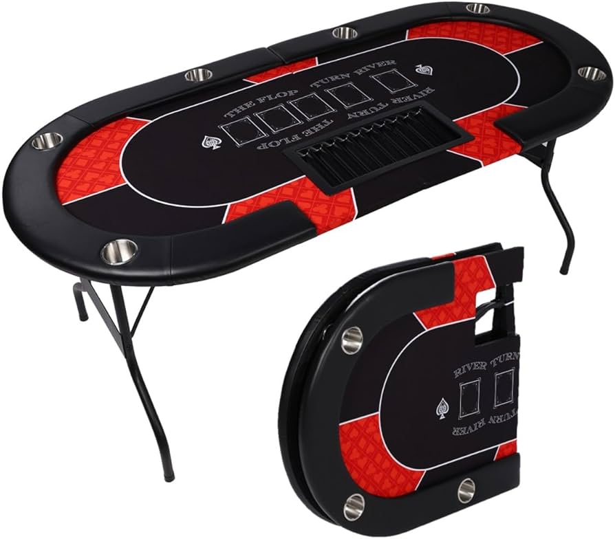 Amazon.co.jp: 【プロ仕様】ポーカーテーブル,折りたたみ式,8人用 10人