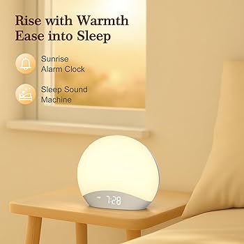 Amazon.com: REACHER Sound Machine Sunrise Alarm Clock with Night