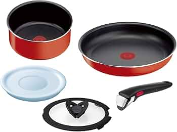 Amazon.co.jp: ティファール(T-fal) インジニオパプリカレッドセット5