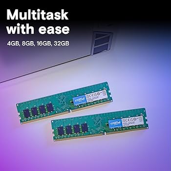 Crucial 64GB DDR4 RAM Kit (2x32GB), 3200MHz (PC4-25600) CL22