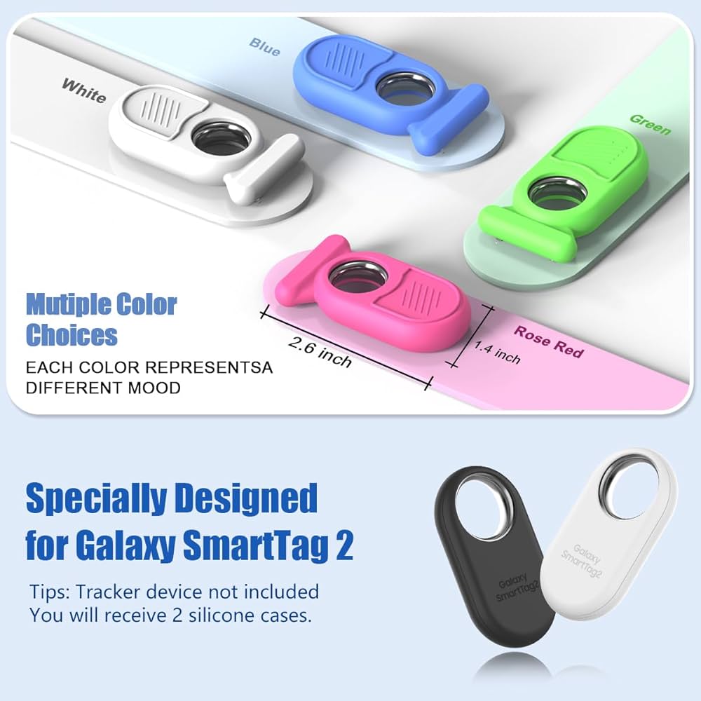 Amazon.com: [4-Pack] Silicone Case for Galaxy Smart Tag 2, Hidden