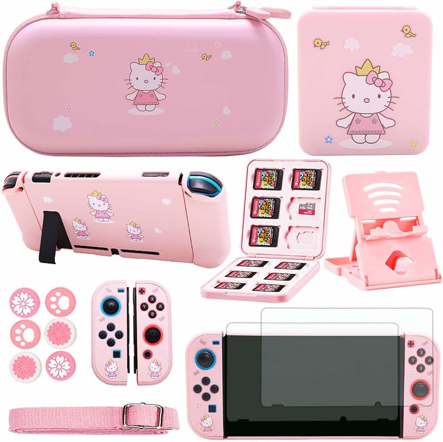 Amazon.com: YOOWA Accessories Bundle for Nintendo Switch - Pink