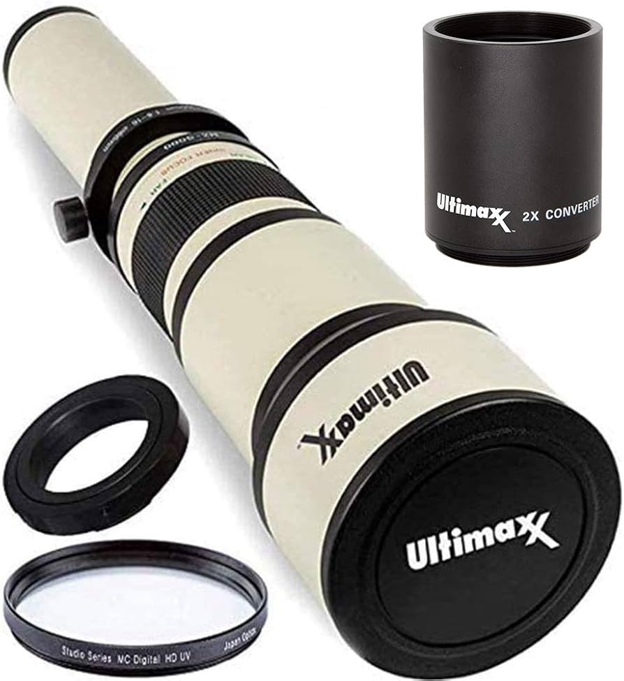 Amazon.com : Ultimaxx 650-1300mm (w/ 2X 1300-2600) Telephoto Zoom