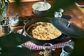 Amazon.com: STAUB Cast Iron Sauté Pan, Chistera Lid, Round, 3.7 L