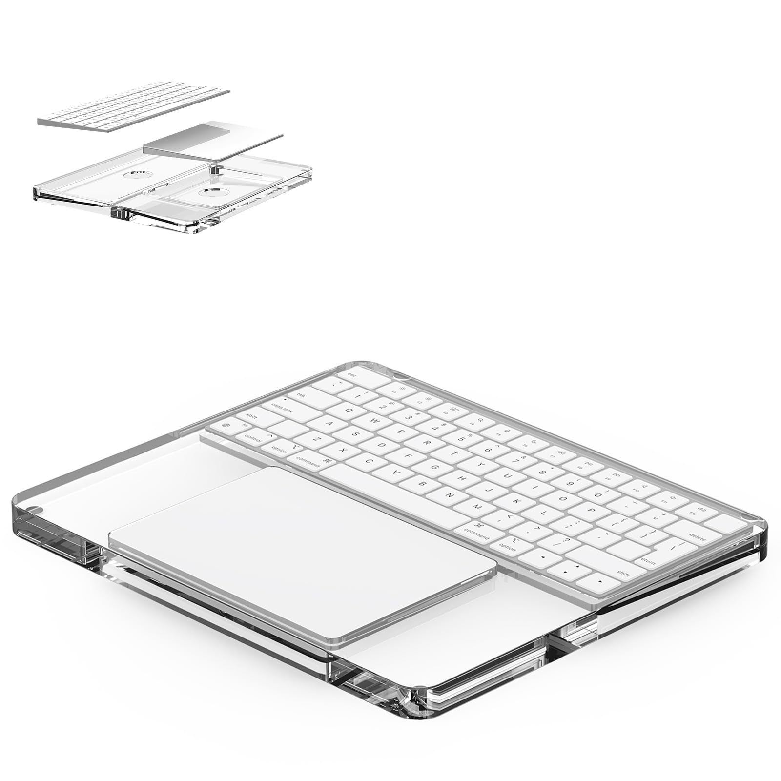 Hazevaiy Acrylic Magic Keyboard and Trackpad Support Stand