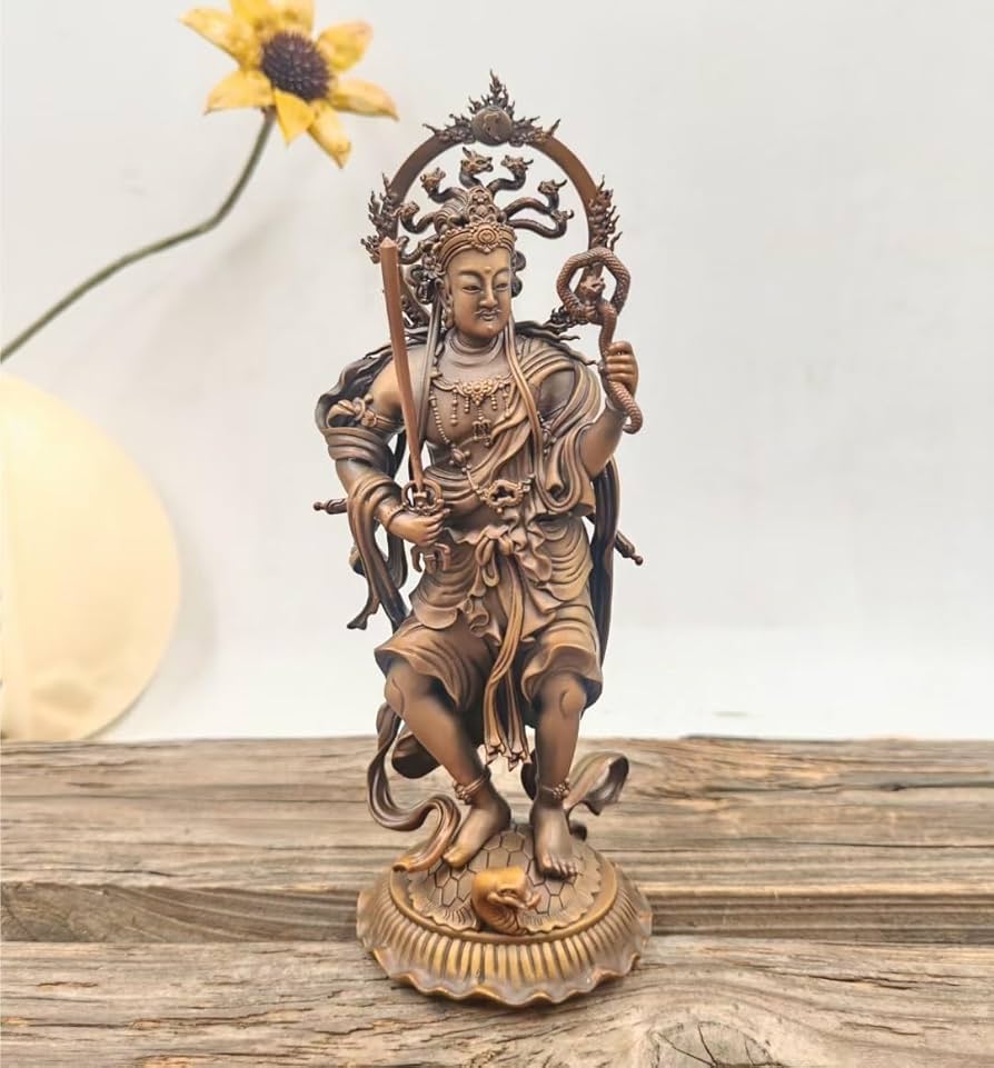 Amazon｜仏像 水天 立像 真鍮 総高16cm｜仏像 オンライン通販