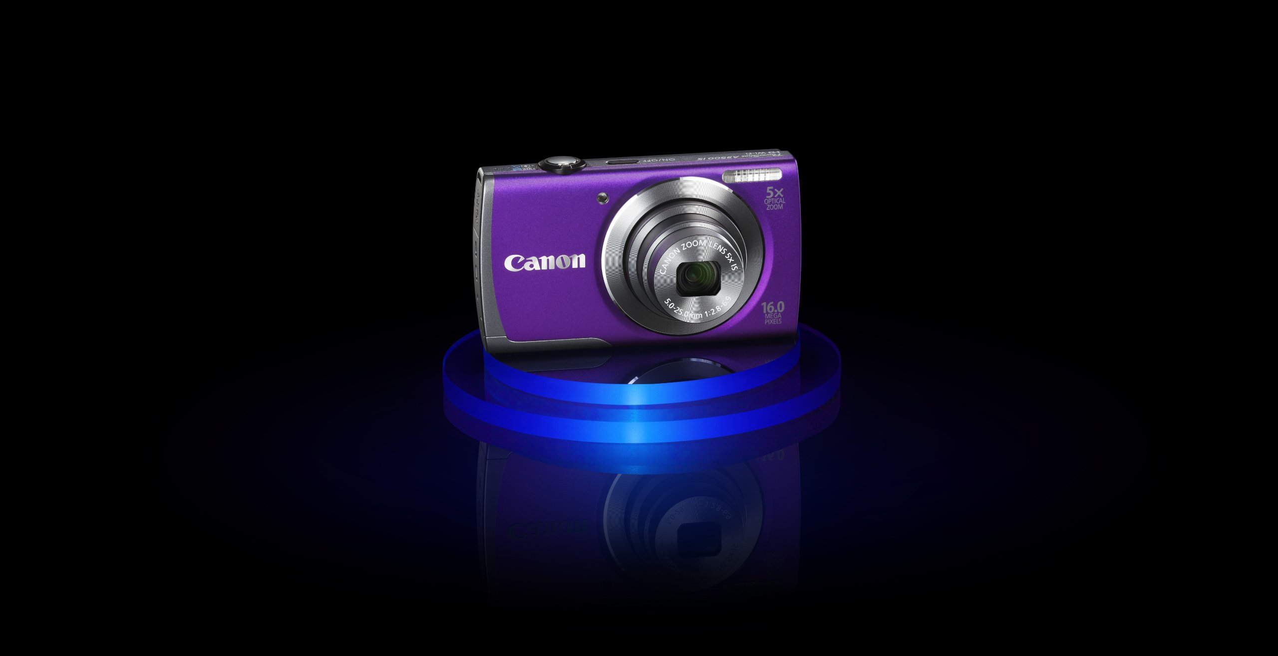 Canon PowerShot A3500 IS Digital Camera - Purple (16 MP, 28mm Wide