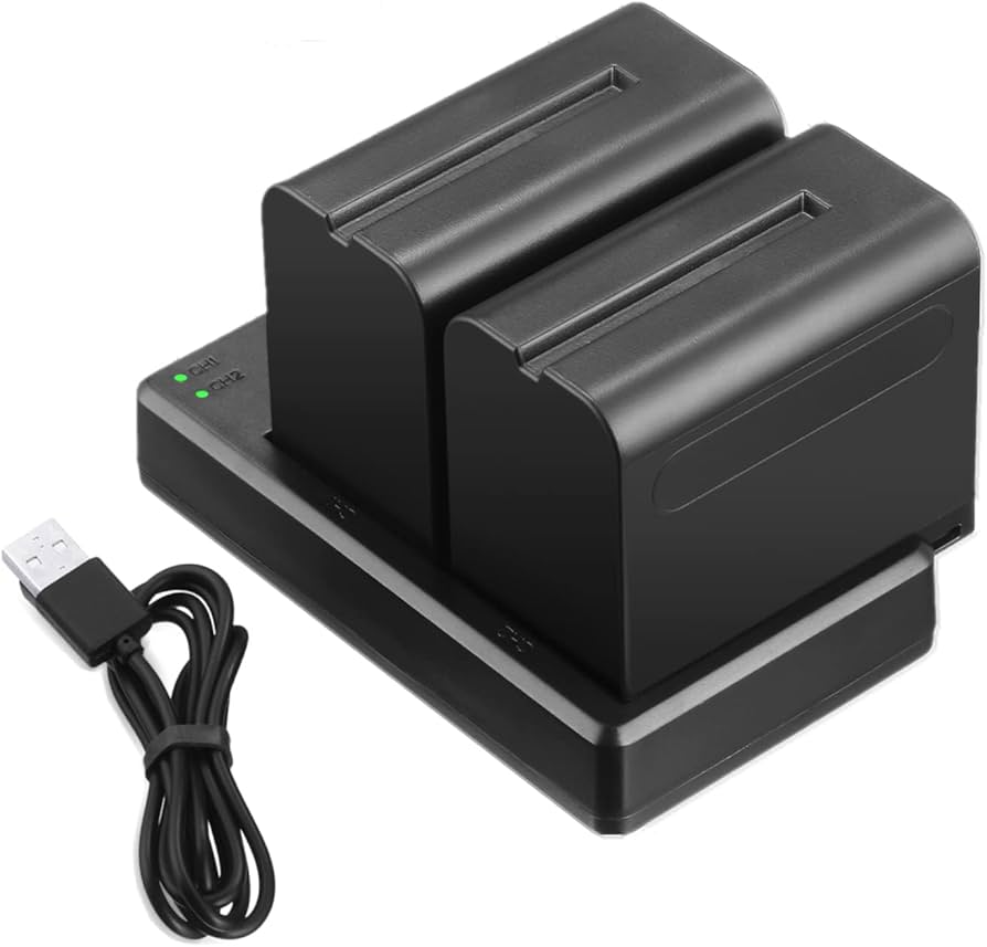 Amazon.com : NP-F970 Battery (2-Pack, 8800mAh) and Dual USB