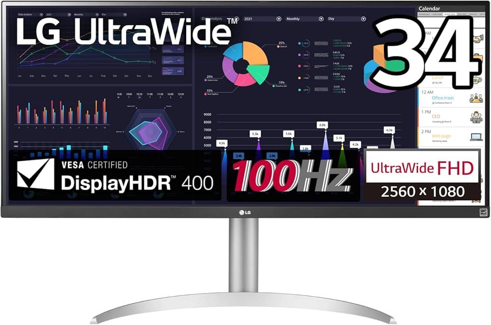 Amazon.co.jp: LG モニター ディスプレイ 34WQ650-W 34インチ/平面