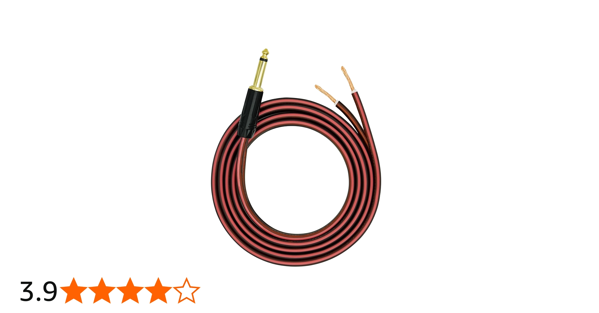 Amazon | 1/4 TSモノラル鍍金プラグ to 裸線端子スピーカーケーブル