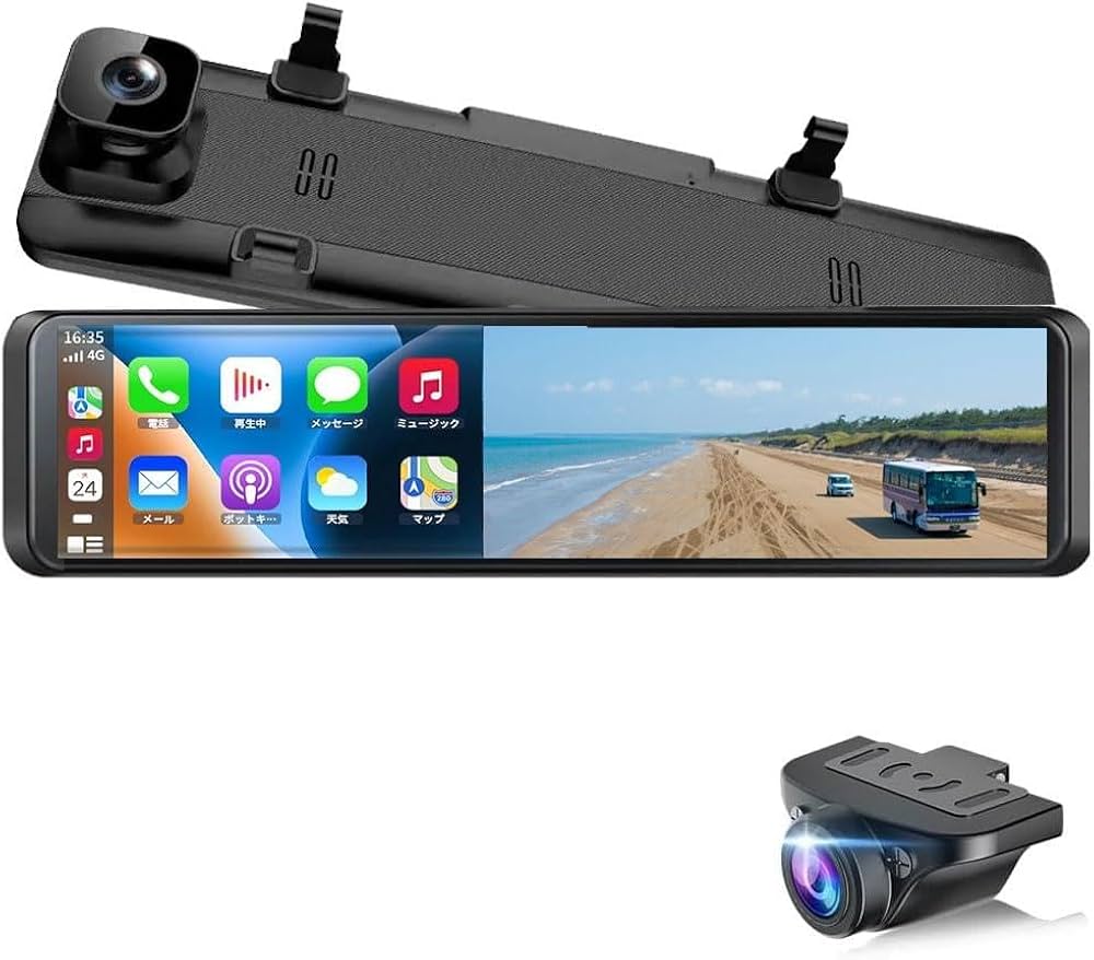 Amazon.co.jp: DOGBOOミラー型ドライブレコーダー ワイヤレスCarplay