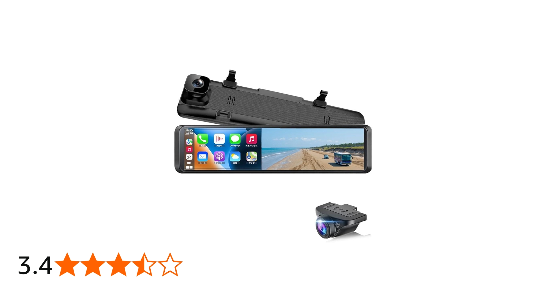 Amazon.co.jp: DOGBOOミラー型ドライブレコーダー ワイヤレスCarplay