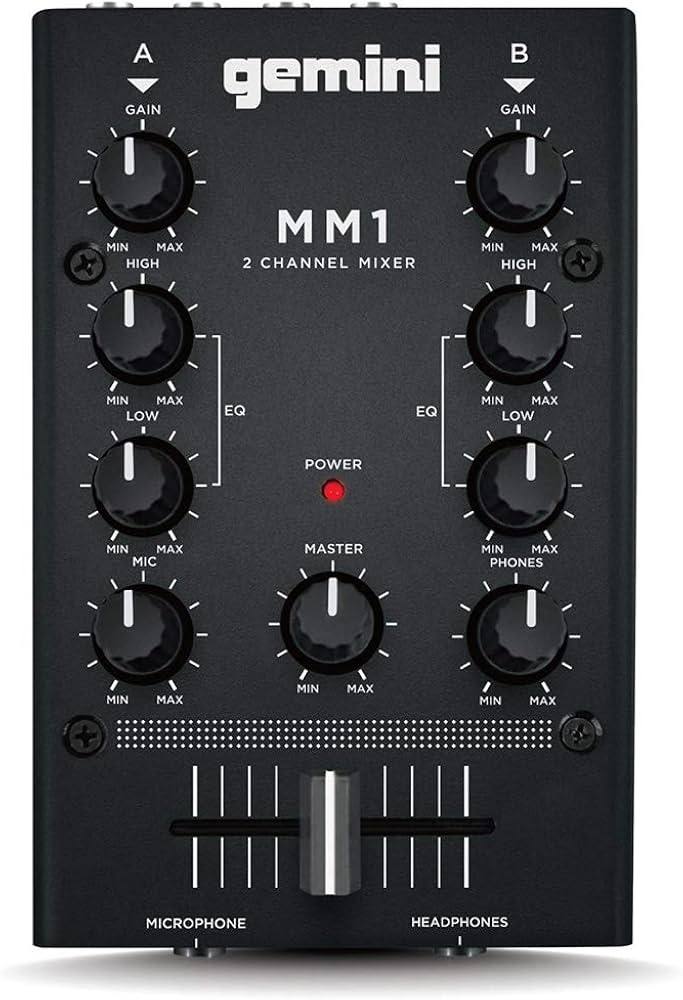 Amazon | GEMINI DJ ミキサー ポータブル 2ch ステレオミキサー MM1
