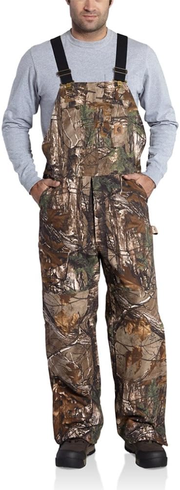 Amazon | Carhartt メンズ ビッグ & トール キルト裏地 迷彩柄 ビブ