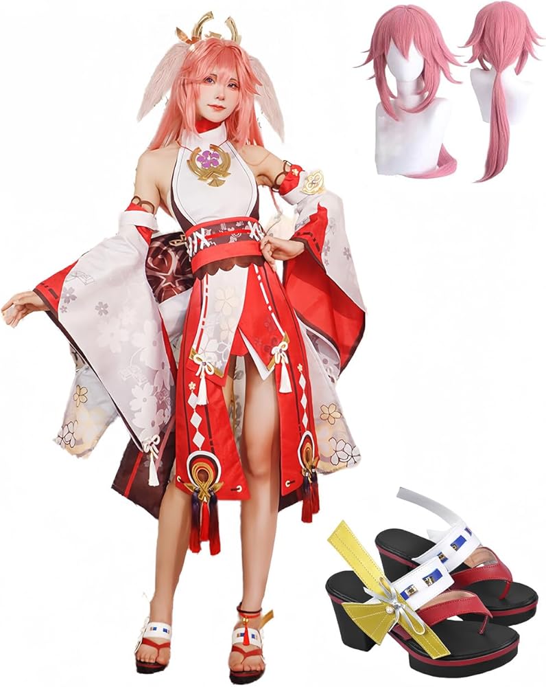 Amazon.co.jp: 【COSPLEE】原神 Genshin 八重神子 コスプレ衣装