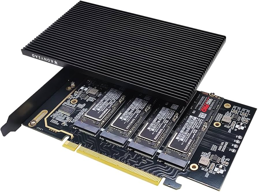 Amazon.com: KONYEAD pcie4.0 x16 to m.2 m-Key nvme x 4 ssd