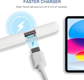 iPad Pencil 3ª geração, pares e carrega via USB-C, baixa latência