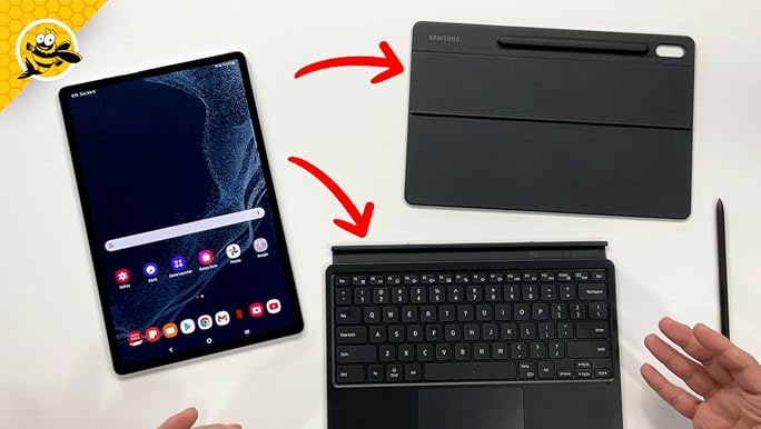 Amazon.com: SAMSUNG Galaxy Tab S7+ Keyboard, Black : Electronics