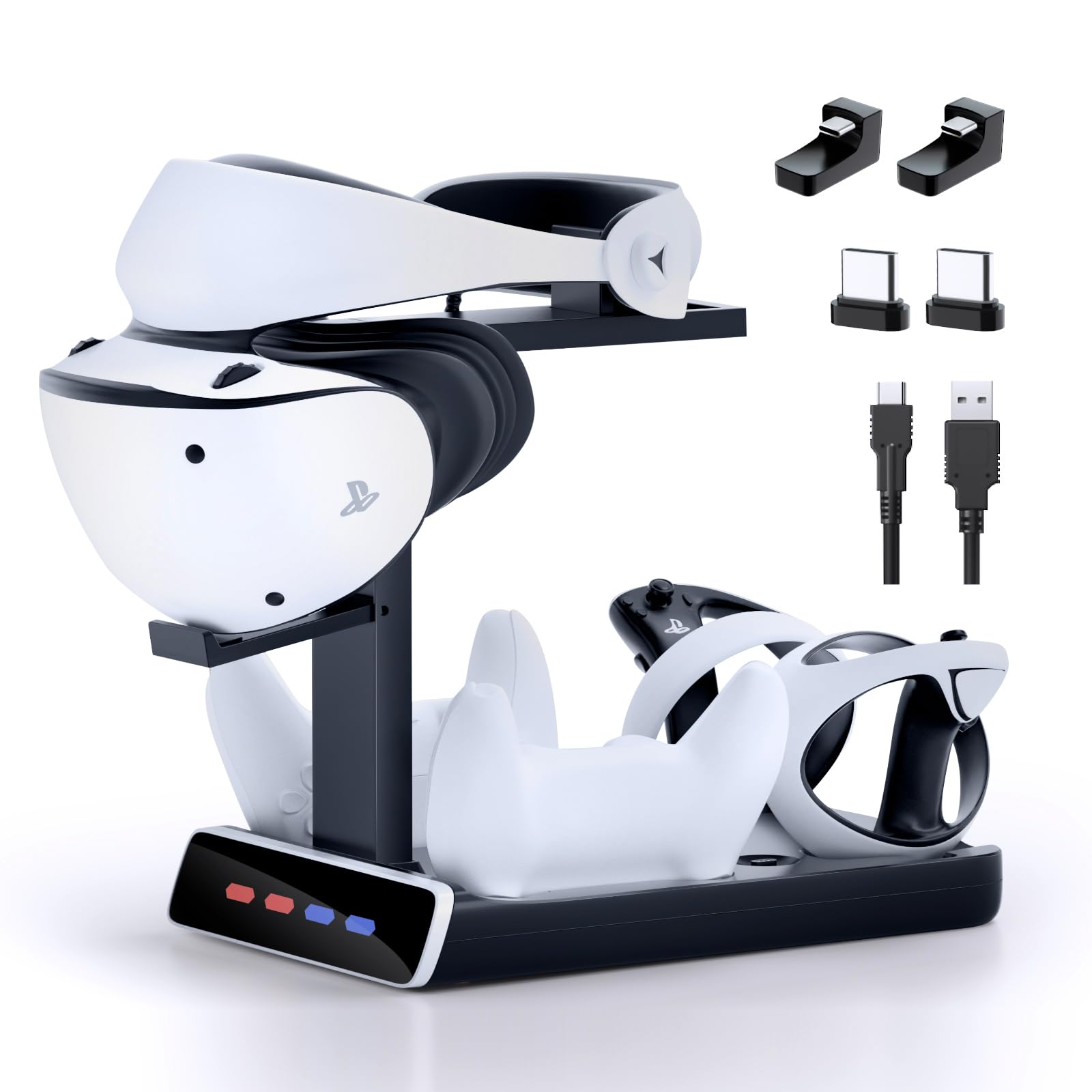 Amazon.co.jp: PSVR2およびPS5用3イン1コントローラー充電ドック、LED