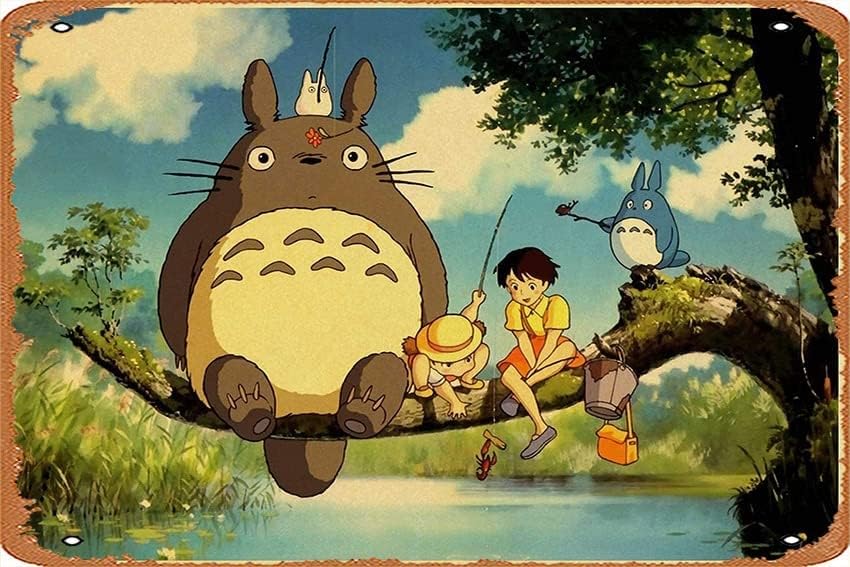 Amazon | 日本のアニメ トトロ ポスター – ブリキ看板 12 x 8 インチ